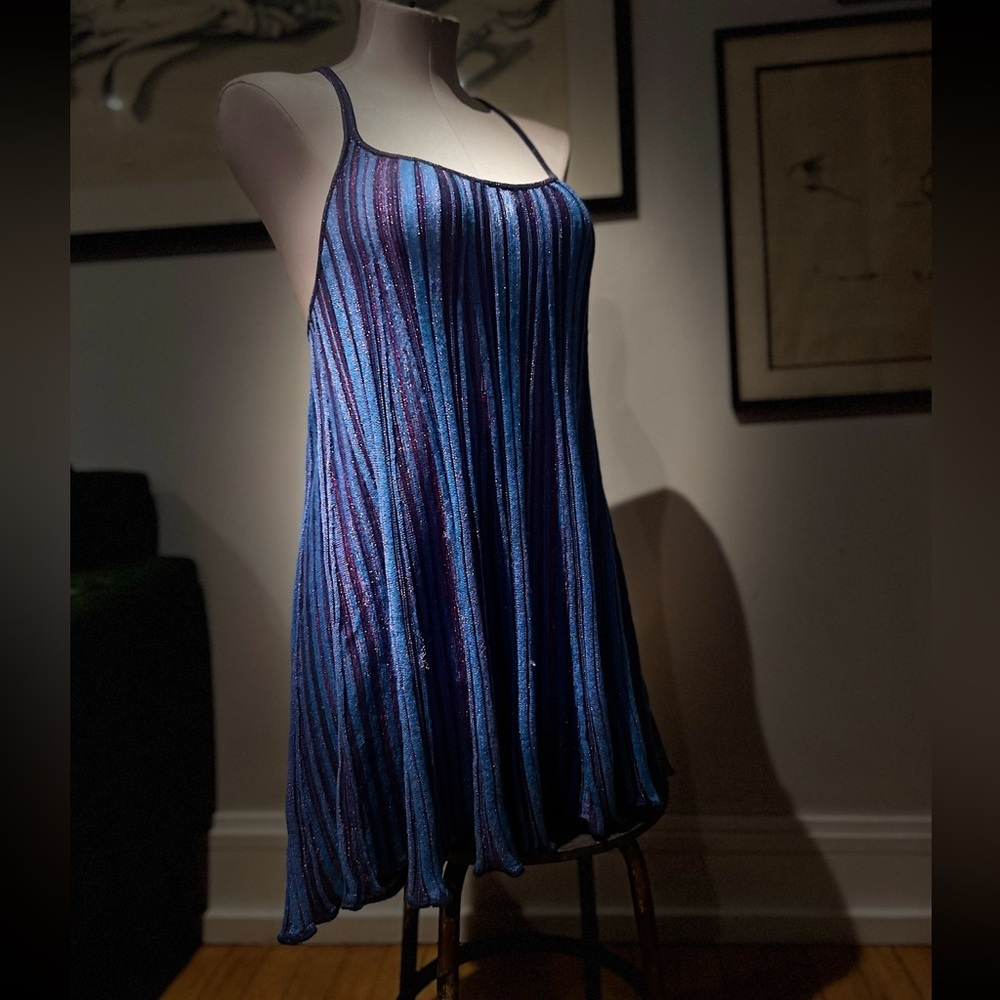 Free People Blue and Purple High Low Dress